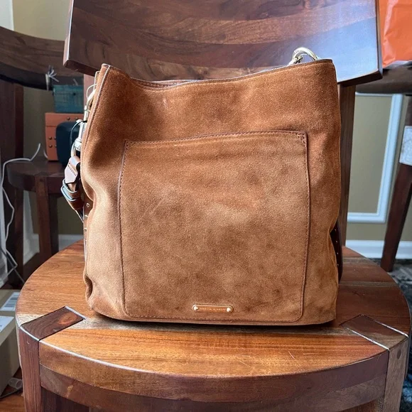 Rebecca Minkoff Whiskey Equestrian 
Darren Studded Suede Leather Shoulder Bag - Picture 9 of 16